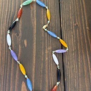 14k gold and jade necklace